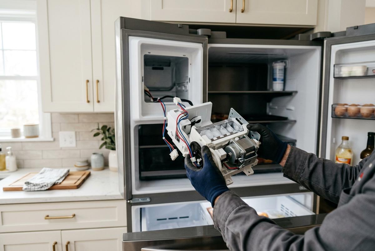 Ice Maker Repair technician at work