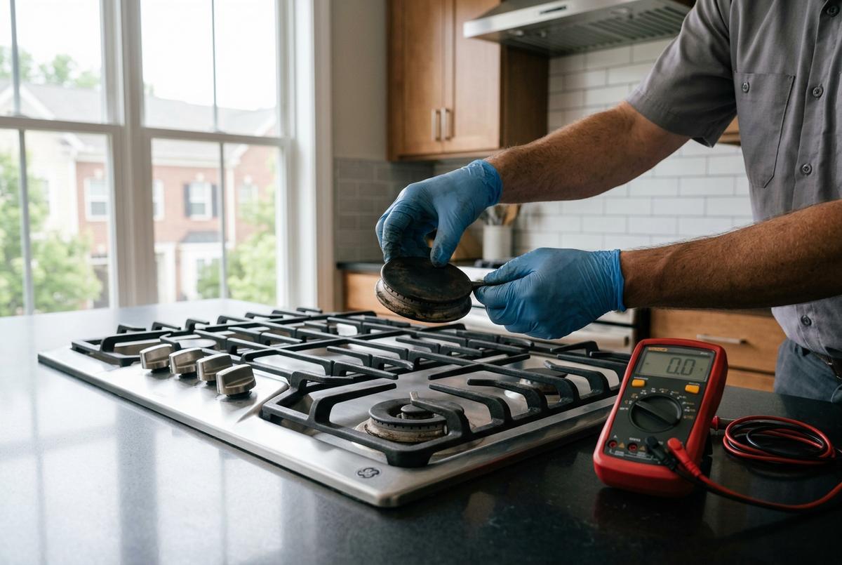 Stove & Range Repair technician at work